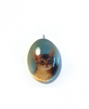 Кулон овал Котик №2