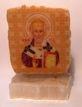 Срез камня большой Николай Угодник