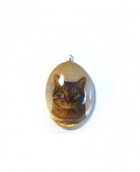 Кулон овал Котик №3