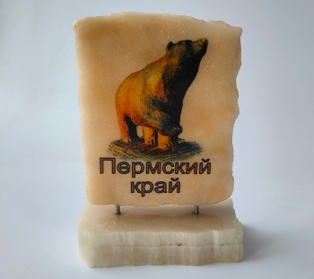 Срез камня Пермский край ( медведь)